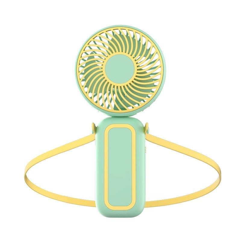 Neuer grenzüberschreitender Neckholder-Faltfächer, USB-Lade-Kleinventilator, tragbarer Outdoor-Ventilator