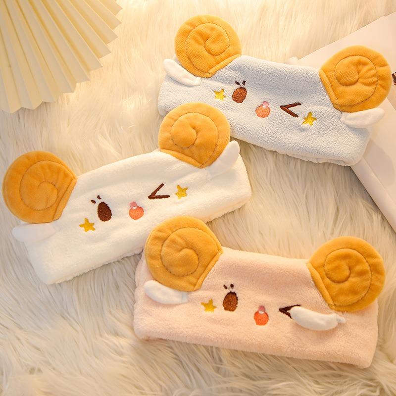 Cartoon Shepherd Star Ear Hair Tie, Face Wash Coral Velvet Headband, Makeup Remover, Hair Cover for Sale, Sprouting Accessories