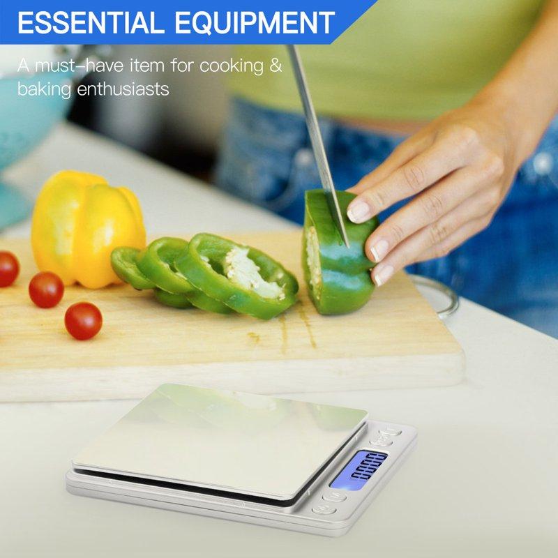 3Kg/0.1g Digital Electronic Scale, LCD Precision 9 Units Conversion Small  Weight  Scales  for  Kitchen,Food ,Herbs,Postal