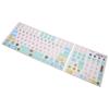 2Pcs Mechanical Keyboard Sticker Frosted Surfaces Cute Cartoon Clear Pattern PVC Keyboard Sticker