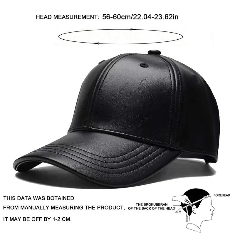 Unisex Solid Color Leather Baseball Caps Spring and Autumn Outdoor Adjustable Casual Hats Hip Hop Hat Sunscreen Hat