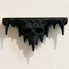 3D Printed Skull Drip Floating Shelf Plastic Wall Storage Rack Wall-Mounted Display Stand  Bedroom