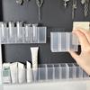 1 Transparent Wall-mounted Three-compartment Storage Box - Non-punching Self-adhesive Storage Box, Suitable for Makeup Brushes, Lipstick, Pens.