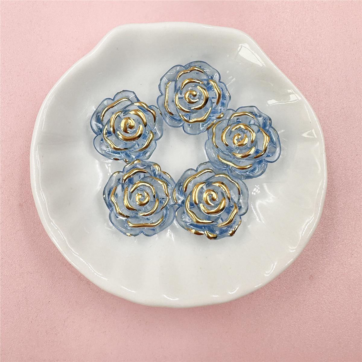 

Простая мода 5 шт., цепочка для телефона, подарочные ювелирные аксессуары, аксессуары для самостоятельного изготовления, акрил, материал ручной работы, модные бусины-розы 18,6 мм, изысканные ювелирные изделия синий