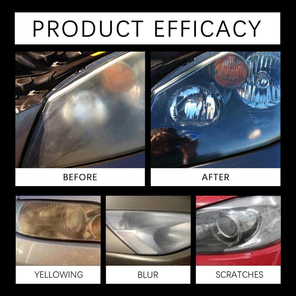 100ml Headlight Coating Cleaning Agents Polishing Car Headlight Cleaner Restore Agent Long-Lasting Protection Headlamp Care Set
