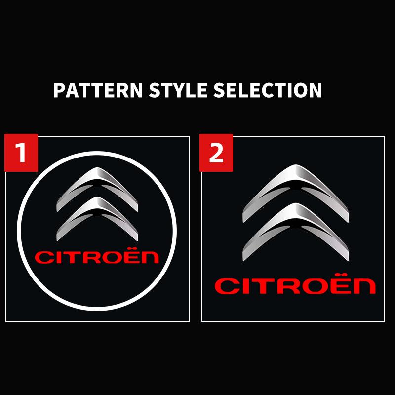 2Pcs LED Car Door Welcome Lights Logo Projector for Citroen C2 C3 C4 C5 X7 C6 C7 Ghost Shadow Lamp Courtesy Light Auto Accessory