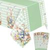 Colorful Easter Eggs Tablecloths Disposable Spring Table Cover Rectangle Table Cover Decorations for Picnic Restaurant Kitchen