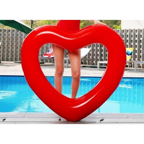 KS Mall Sunny Water Large Heart Tube 120cm, Korean Water Fun Items