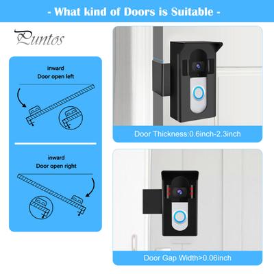 Doorbell Holder Support Bracket Strong Load-bearing Rain Cover Design No Drilling Easy Installation Anti-Theft Video Doorbell Bracket