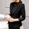 Women's Blazer Red Long Sleeve Blazers Pockets Jackets Coat Slim Office Lady Jacket Female Tops Suit Blazer Femme Jackets