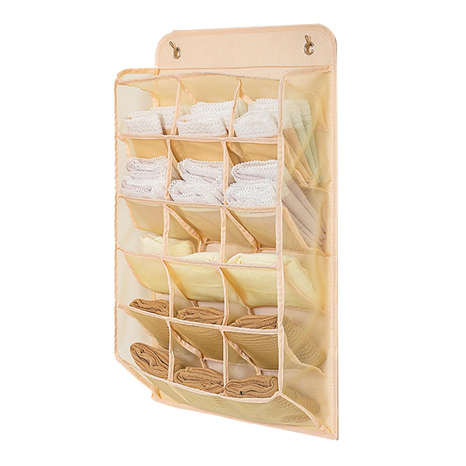 

Шкаф для одежды, органайзер для нижнего белья, сетчатая ткань Оксфорд, полипропиленовая доска, настенная полка для нижнего белья, шкаф для одежды, подвесной 15 Pockets