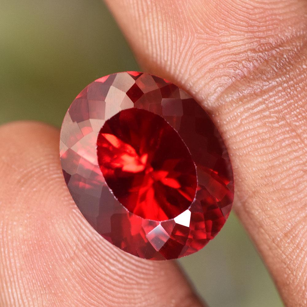 GORGEOUS Natural Red Ruby 21Ct Oval Cut Loose Gemstone For Anniversary