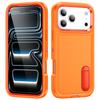 3v1 Hybridní Vojenský Nárazuvzdorný Kryt na Telefon pro IPhone 17 17Pro 17 Air 17 Pro Max Odolný Pancéřovaný Kryt s Stojánkem