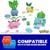 MEGA MEGA Pokemon Building Toy Set Grass Trainer Team 118 деталей 4 подвижных персонажа для детей ростом 2 дюйма