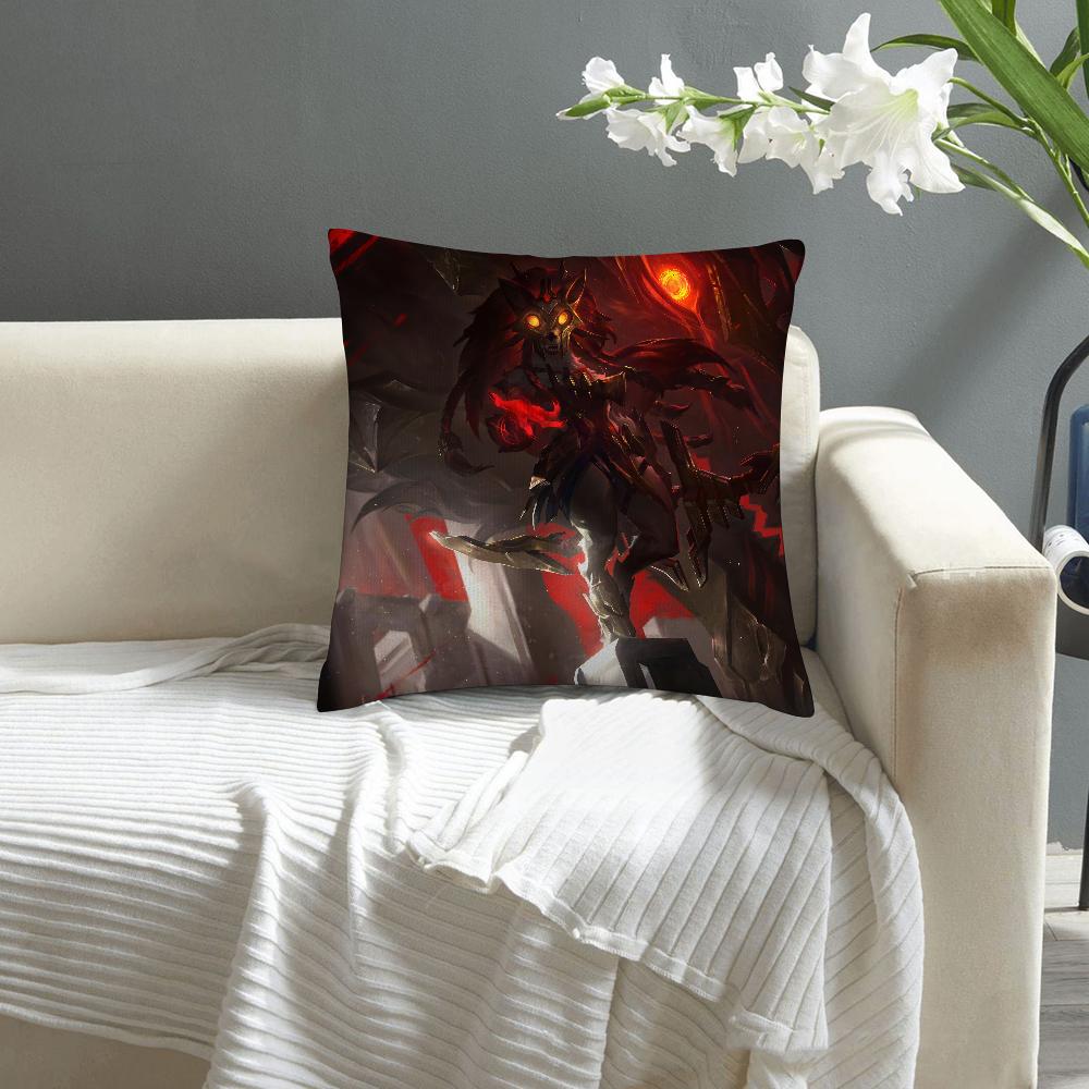 K-Kindred LOL Game Pillow Case Sofa Decorative Home Double-sided Print Plush Square Throw Pillow Covers Cushion Decor Cover