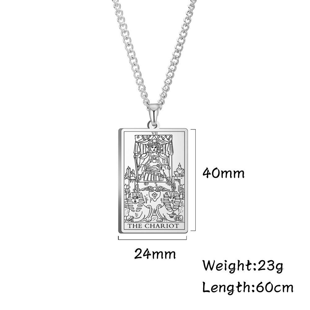 Titanium Steel Taro Brand Pendant Necklace For Men And Women, 22 Fashionable And Simple Square Shaped Jewelry Accessories