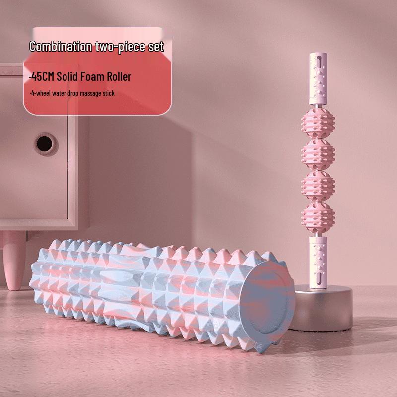 Professional Foam Roller and Crescent Yoga Massage Set