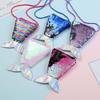 Money Pouch Mermaid Tail Sequin Coin Purse Fish Tail Storage Girls Sequin Crossbody Bag Card Holder Protective Case