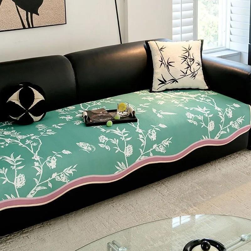 

Advanced Cool Summer Ice Silk Special-Shaped Sofa Cushion Mat Seat Cushion Home Non-Slip Irregular European Cold Cover 70*70cm