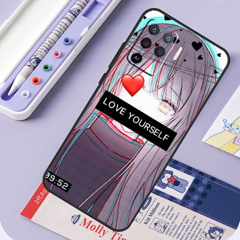 Cute Girl Glitch Animation For Oppo A94 A74 A54 A15 A18 A38 A58 A78 A98 A40 A60 A80 A16 A76 A96 A57 A17 A77 A5 Pro Case