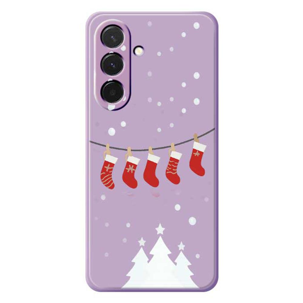 For Samsung Galaxy A36 5G Case Christmas Stockings Pattern Printing Straight Edge TPU Phone Back Cover