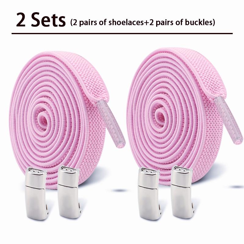 2Set Magnetic Shoe Laces Without Ties Flat Elastic Laces Sneakers Boots No Tie Shoelace Rubber Bands for Shoes Accessories