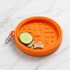 Foldable Pet Bowl Portable Slow Feeder Bowl with Suction Cups Non-Slip Silicone Collapsible