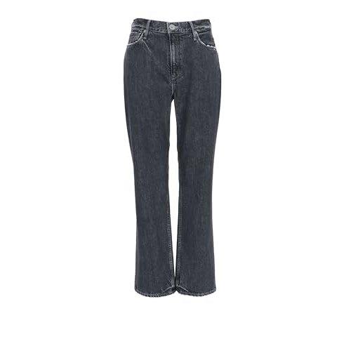 upper hights THE ELISA Straight Tapered Black Denim Pants INK Size 27 Women's Jeans