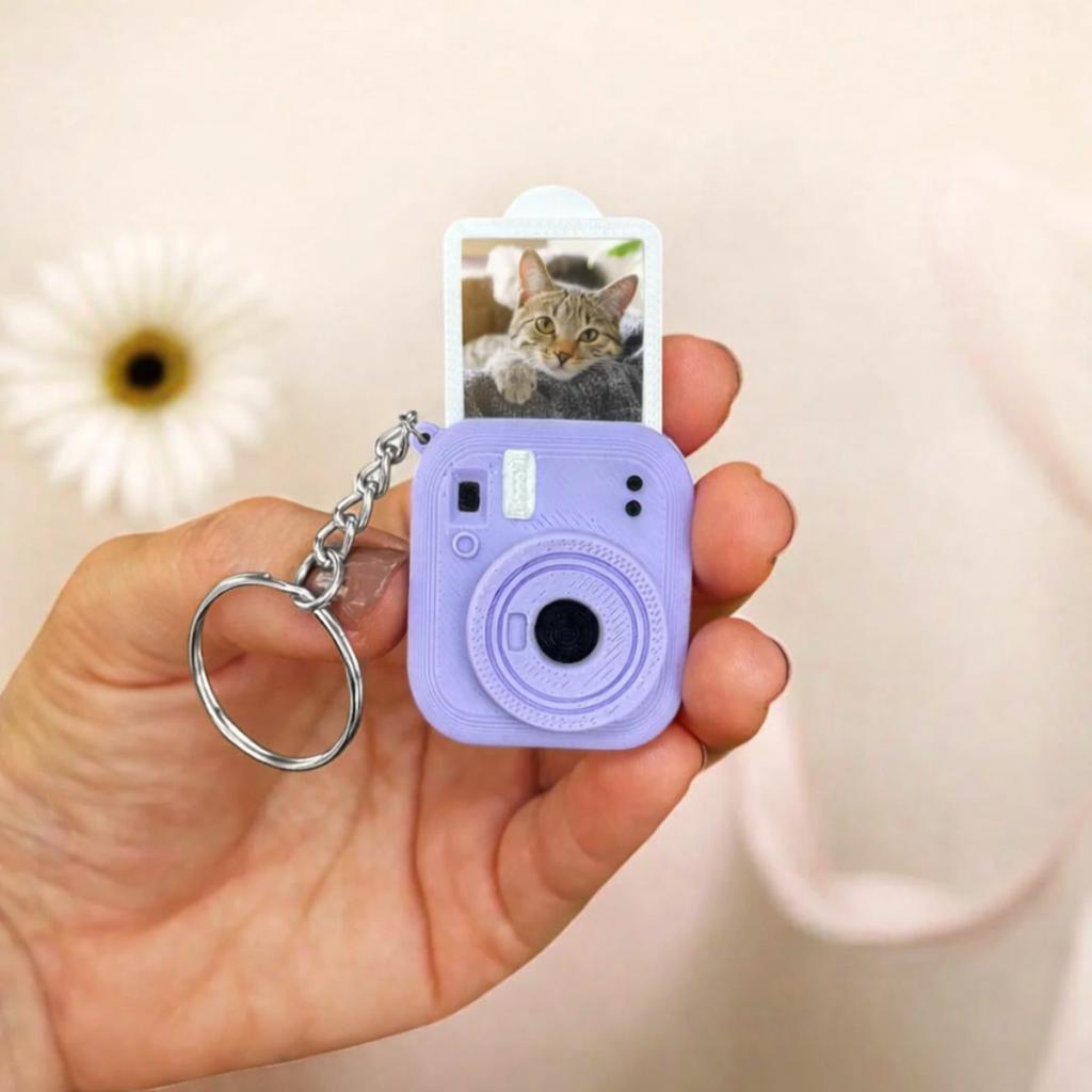 3D Printed Photo Keychain Mini Picture Frame Keyring Bag Charm Custom Picture Insert Gift for Teens Friends