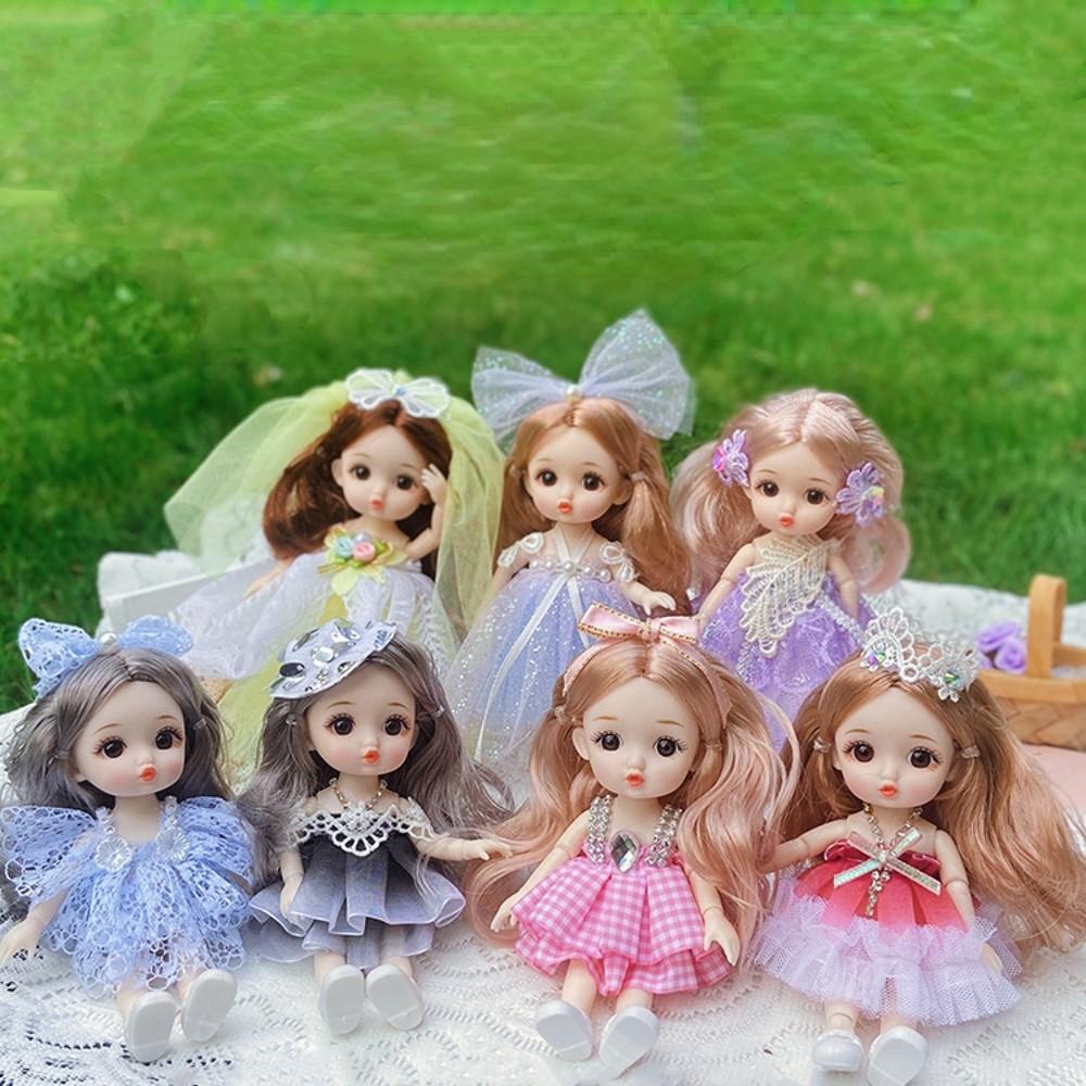 Bambola Moda Carina Non Tossica da 17 cm con Vestiti e Scarpe Articolata 13 Articolazioni Viso Carino Dolce Regalo di Compleanno per Bambini Giocattoli per Bambini Bambole Principessa