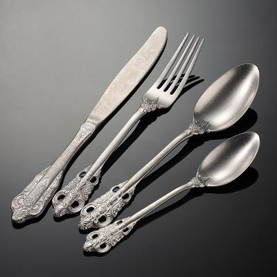 304 Stainless Steel Old Court Knife, Fork, Spoon, Four Main Parts, Multi-specification Main Meal Spoon, Coffee Spoon Shooting Pendulum