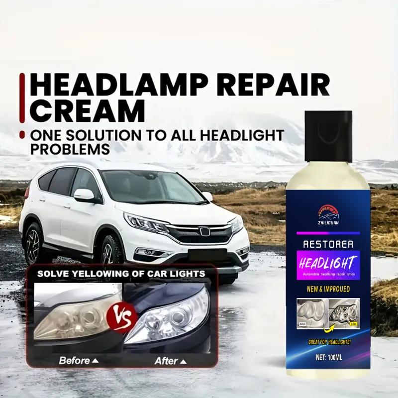 Headlight Polish & Protectant Kit | Headlight polish+Sponge Tools | Car/Motorcycle Lens  for Scratches & Foggy Lights