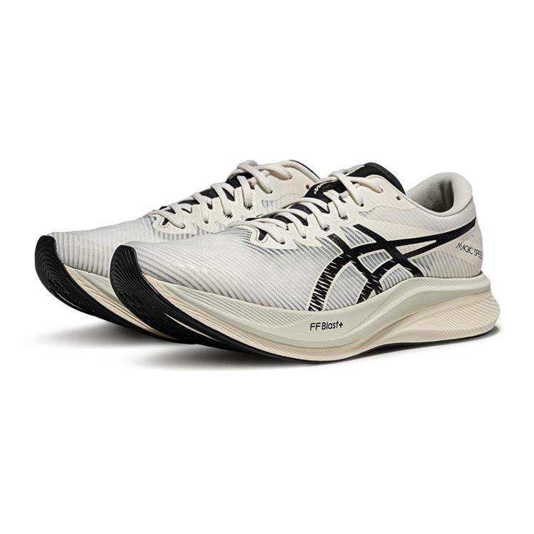 Asics Magic Speed 3.0 Fashion Versatile Breathable Low-Top Running Shoes Men Sneakers White Black 1011C189-100