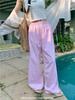Korean Style High Waist Striped Wide-Leg Pants for Women - Spring & Autumn 2025