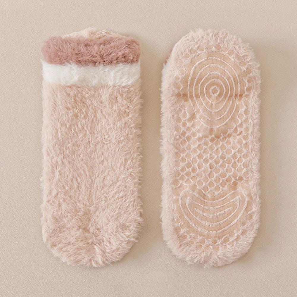 Non-slip Short Socks Coral Fleece Low Cuff Socks New Sleep Socks Autumn Winter