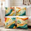 4 Pezzi Cuscini Astratti Floreali Bohemien Federe Copricuscino in Poliestere Cuscino Decorativo Federa per Cuscino Decorazione Casa Auto Divano