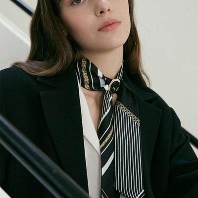 Saint Luxure Twilly Kısa Eşarp Vane Siyah SL21FSTVNBK