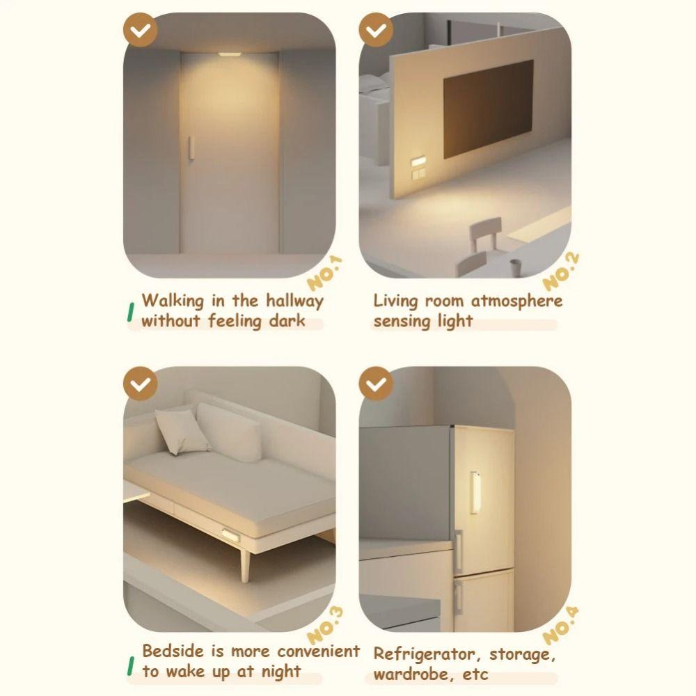 Dual-purpose Automatic Light Rechargeable Human Body Induction Night Light Small Lamp  Hallway