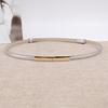 Simple and Versatile Women's Slim Belt Fashionable Commuter Belt with Gold Buckle and Textured Leather Design belt women