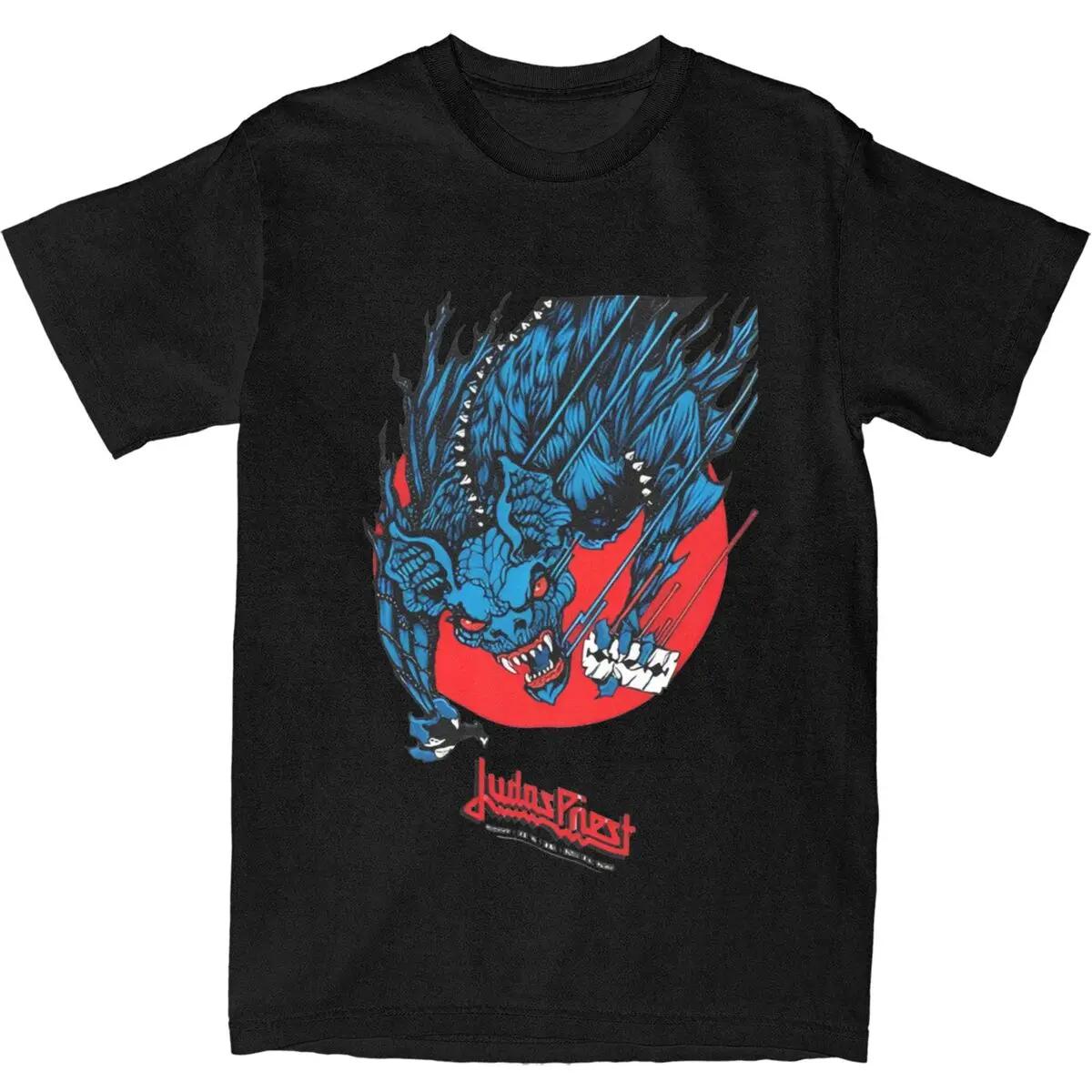 Mens Tshirt Judas Priest Tshirts Fashion Rock Band Beach ... XXXL