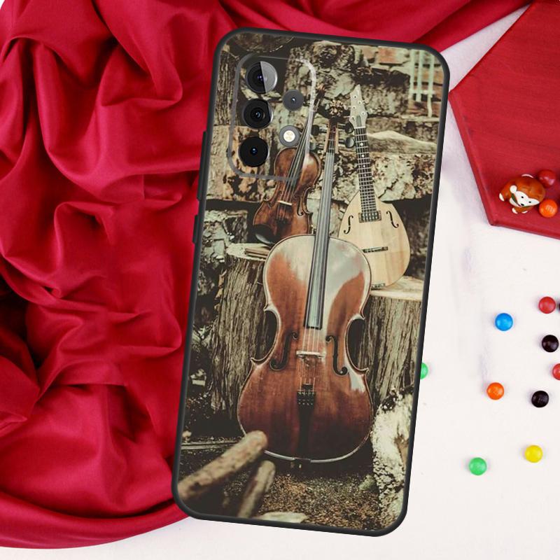 Cool Music Violin For Samsung Galaxy A52 A32 A22 A54 A14 A16 A26 A36 A56 A55 A35 A05 A06 A15 A53 A33 A13 Case