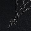 Goth Spiky Round Link Chain Choker For Women Men Punk Y2K Titanium Steel Rivet Cone Necklace Grunge Aesthetic Jewelry Gift