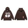 Mens Oversized Hoodie With Retro Moon Print Streetwear Sweatshirt Winter
