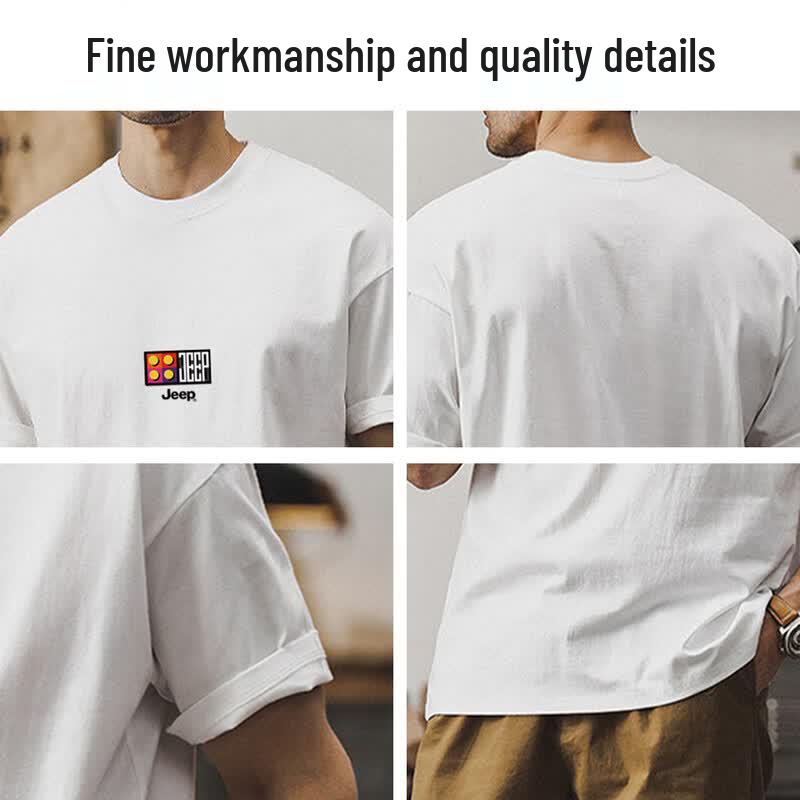 JEEP Men's Loose Fit Graphic Cotton T-Shirt