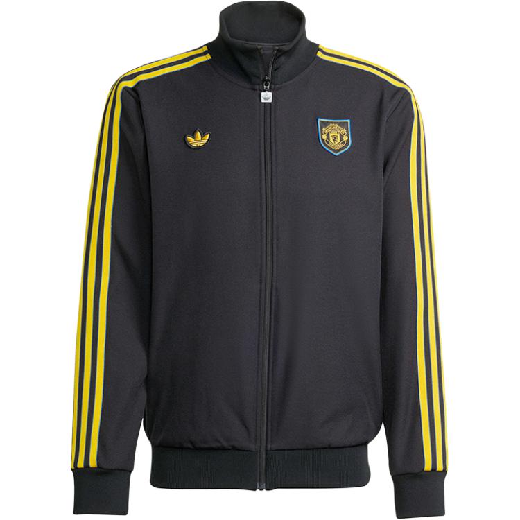 

Adidas Originals Manchester United Football Breathable Durable Slim Fit Striped Long Sleeve Jacket Men Jacket KC2810