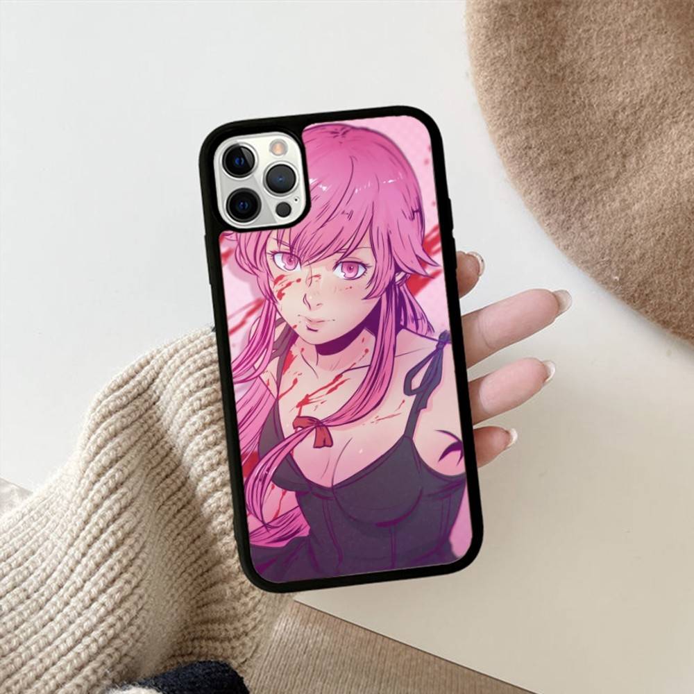Anime Future Diary Phone Case For Iphone 11 12 13 14 15 Pro Max 17 16 Plus Hard PC+TPU Back Cover