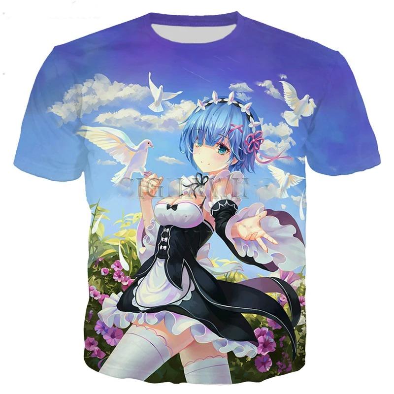 New T Shirt Men/women Anime Girl 3D Printed T-shirts Casual Harajuku Style Tshirt Streetwear Tops Oversized Clothing