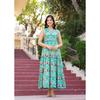 Women Bollywood Anarkali Printed Cotton Rayon Flared Kurta Gown Designer Dress SC-2142