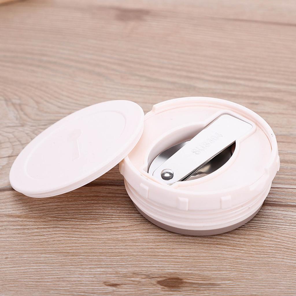 Barattolo termico portatile in acciaio inossidabile 304, lunch box con isolamento termico, grande capacità, tazza sottovuoto portatile, bianco