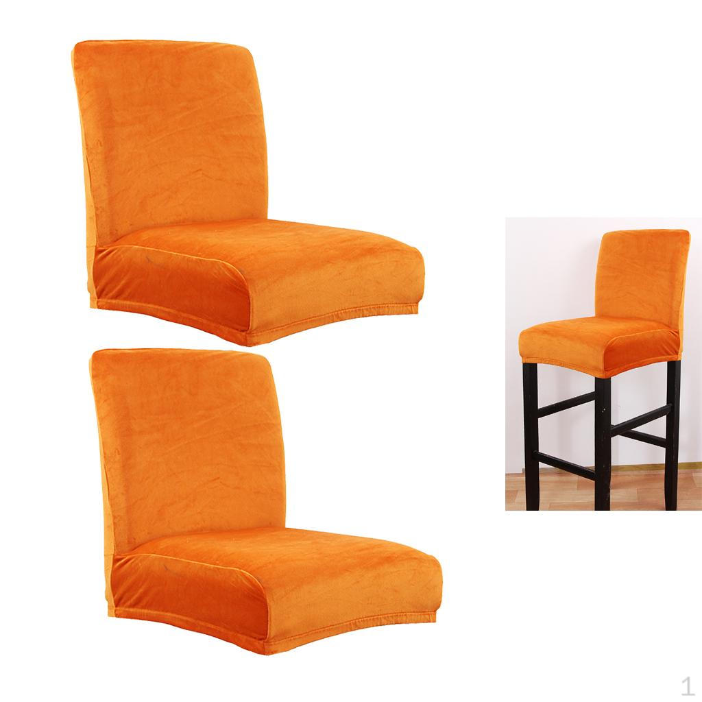 

2 Коротких - Черный Чехол для Спинки Барного Стула